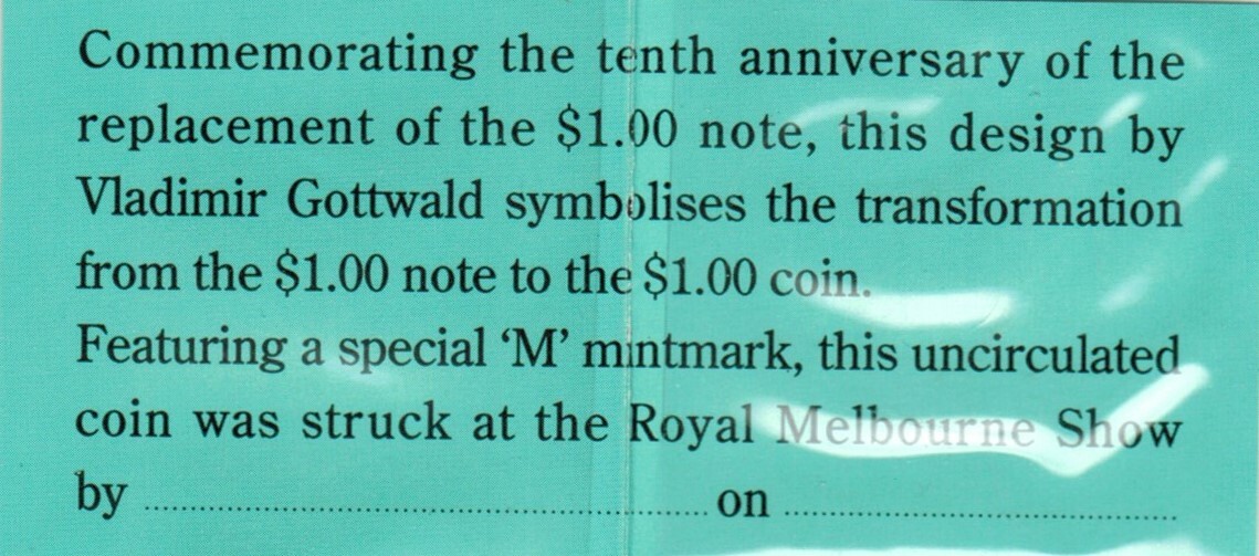 1994 M Dollar Decade - Royal Melbourne Show