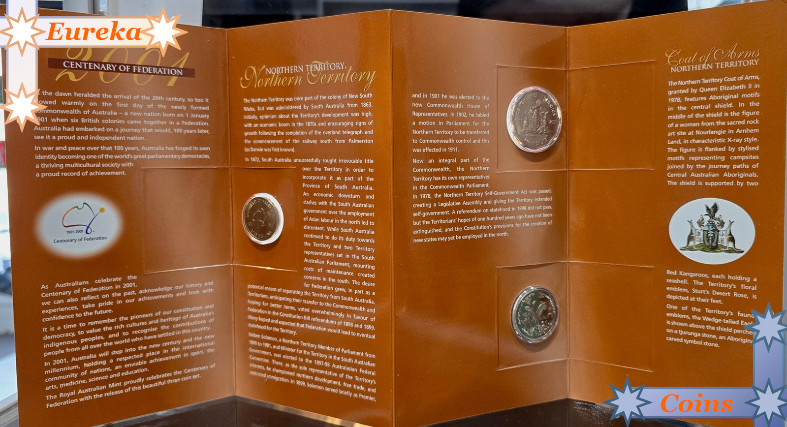 2001 Centenary of Federation Northern Territory Three Coin Uncirculated Set