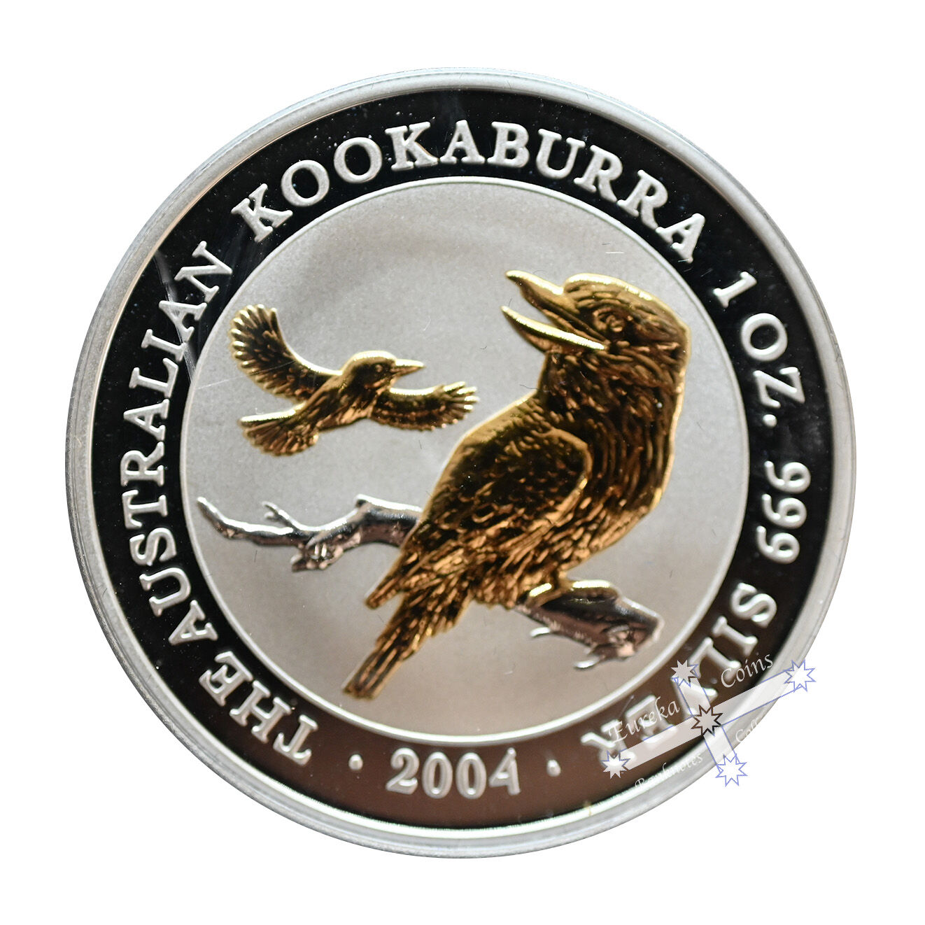 2004 1oz Gilded Kookaburra Silver Proof