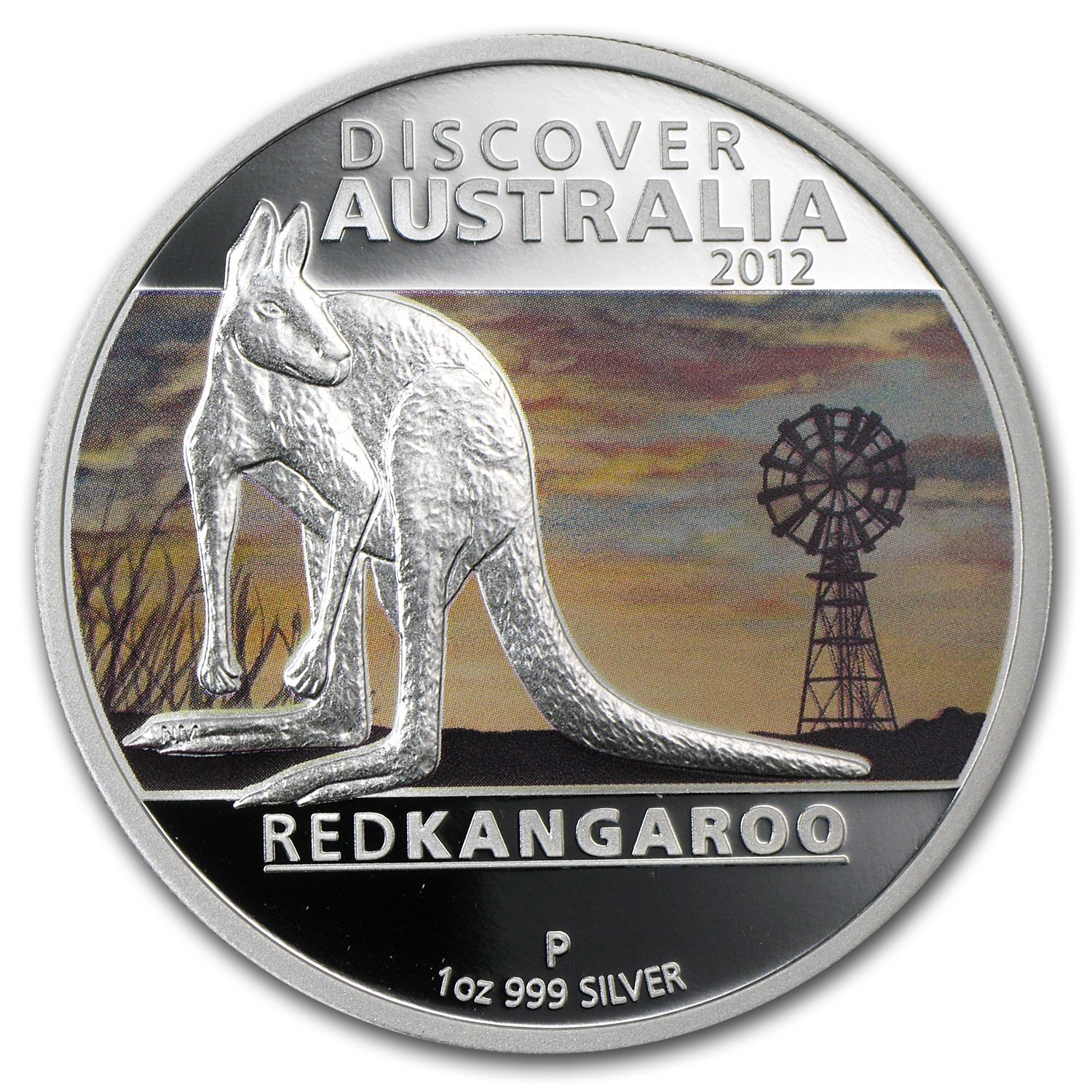 2012 Discover Australia Red Kangaroo 1oz Silver Proof Coin