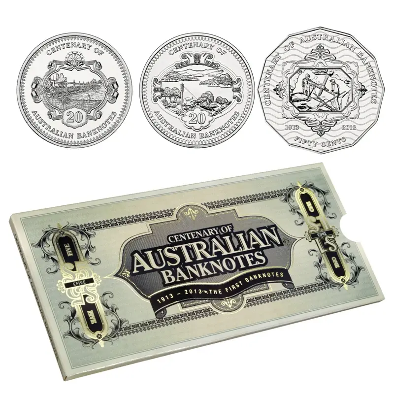 2013 - Centenary of Australia’s First Banknote - 3 Coin Set