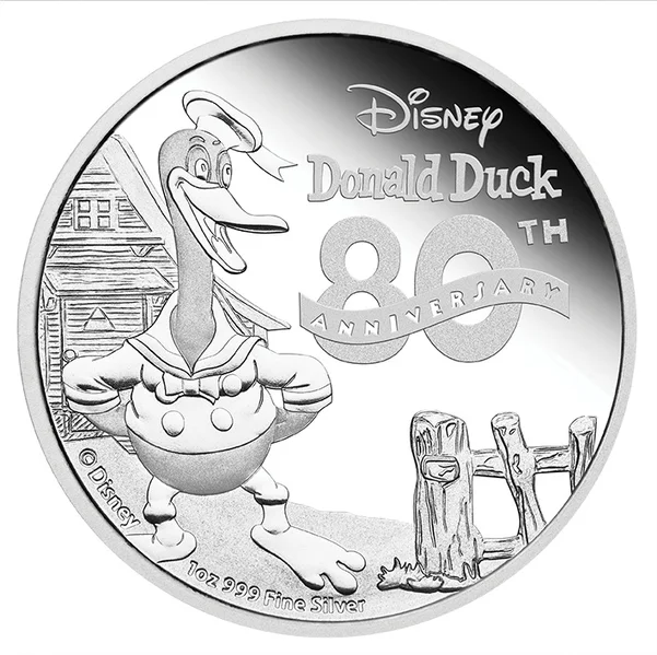 2014 1oz Disney Donald Duck - 80th Anniversary Silver Coin