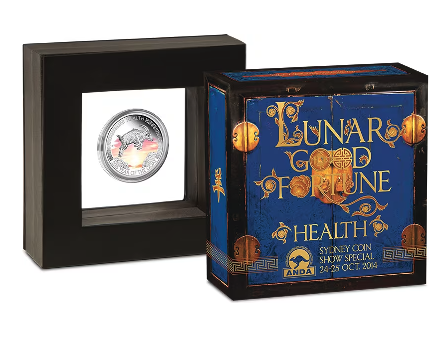 2015 ANDA Lunar Goat Health 1oz Silver Proof Coin - Sydney Coin Show