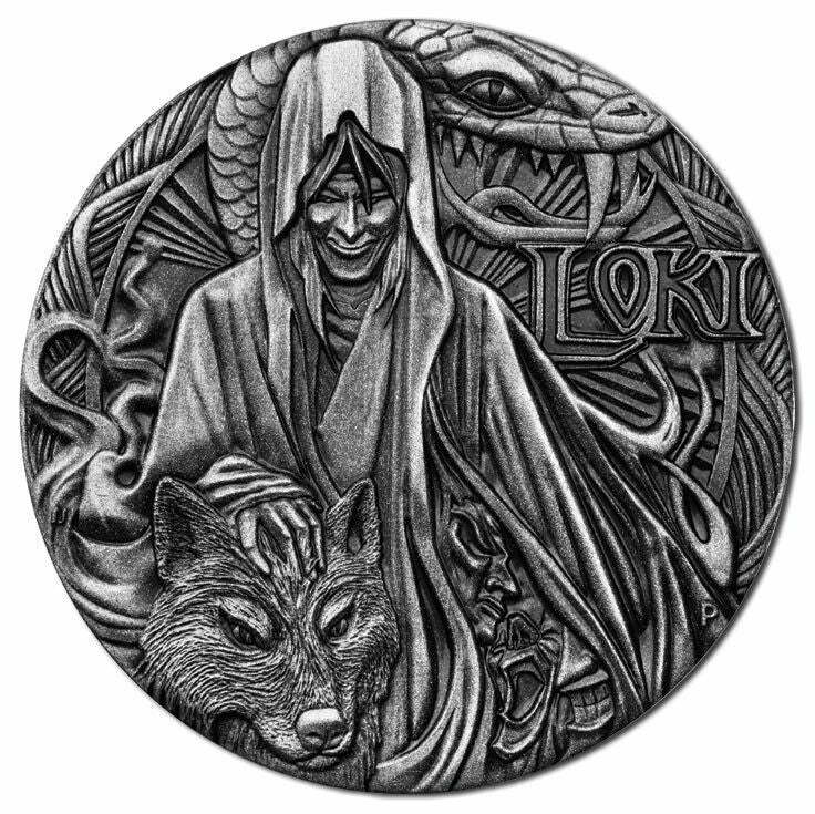 2016 Norse Gods Loki 2oz Silver Coin