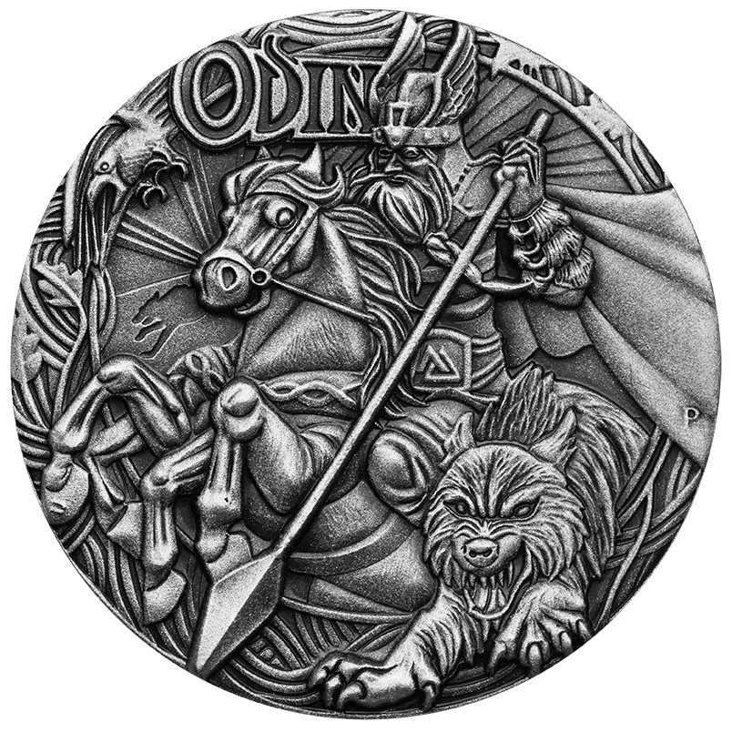 2016 Norse Gods Odin 2oz Silver Coin