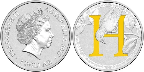 2017 Silver $1 - H is for Honeyeater - Alphabet Series Boxed Coin