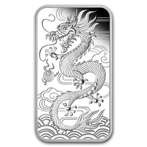 2018 1oz Rectangular Lunar Dragon Silver Proof Coin