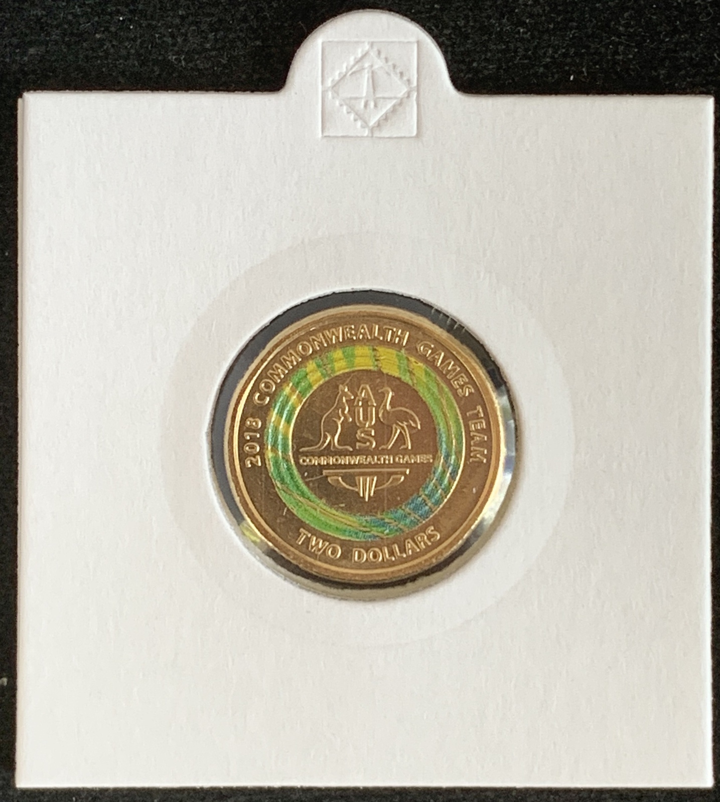 2018 - $2 Commonwealth Games, AUS, Green Coloured Coin