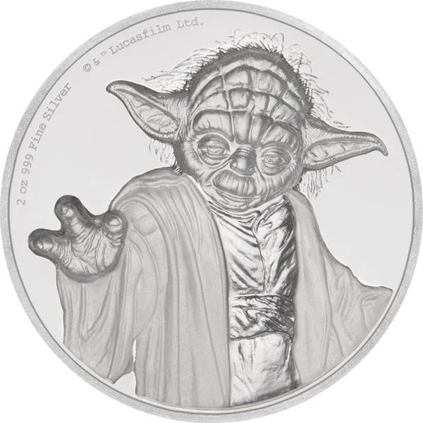 2018 2oz Star Wars - Yoda High Relief Silver Proof Coin