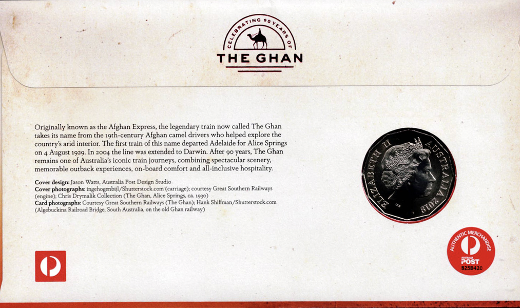 2019 50c PNC The Ghan