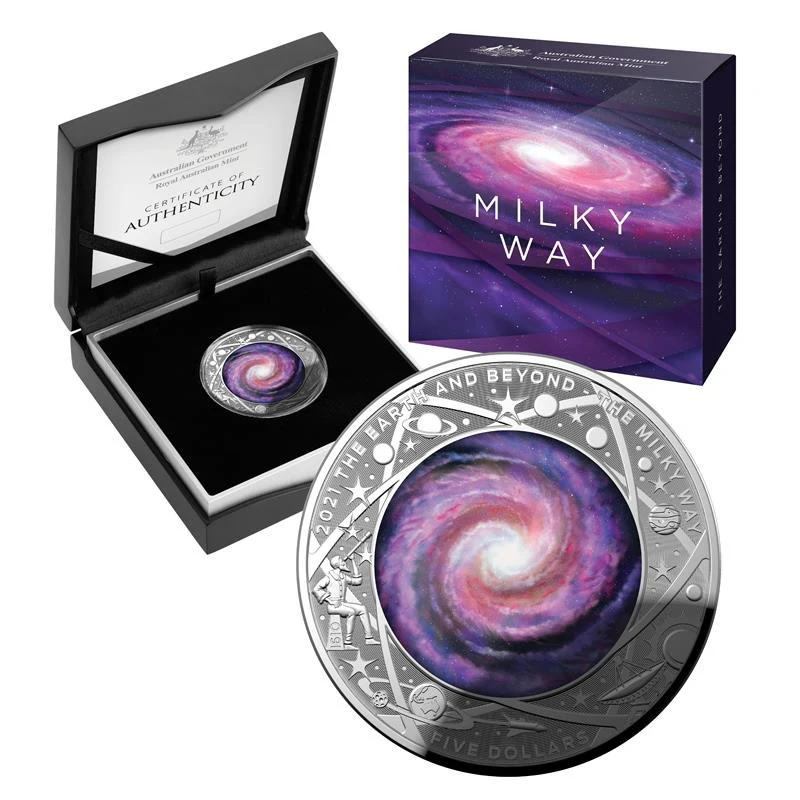 2021 1oz Silver - $5 Milky Way Domed Silver Proof Coin