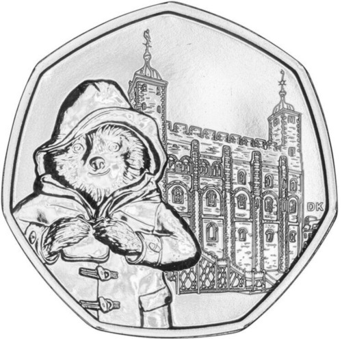 2019 50p Paddington Bear Brilliant UNC