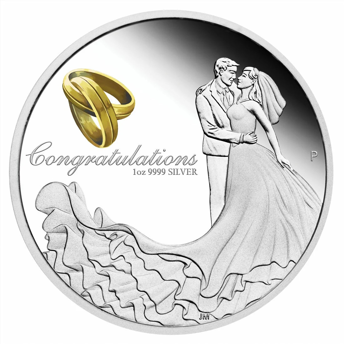 2021 1oz Silver Wedding Proof Coin