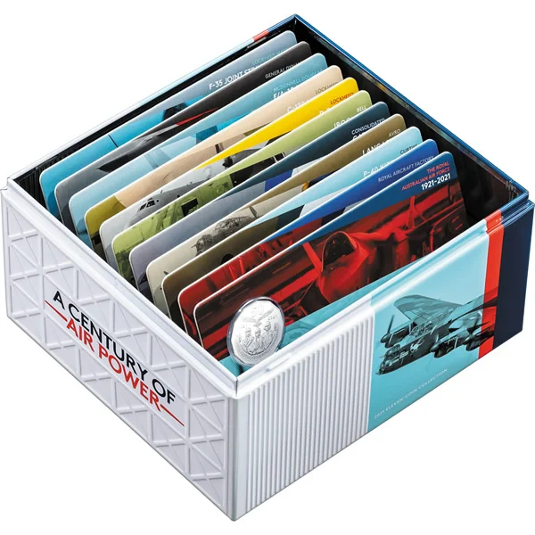 2021 50c (RAAF) Royal Australian Airforce 11-Coin Collection Tin
