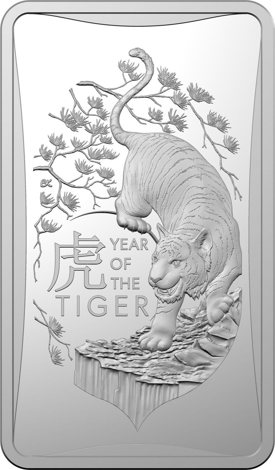 2022 $1 1/2oz Year of the Tiger Silver Ingot