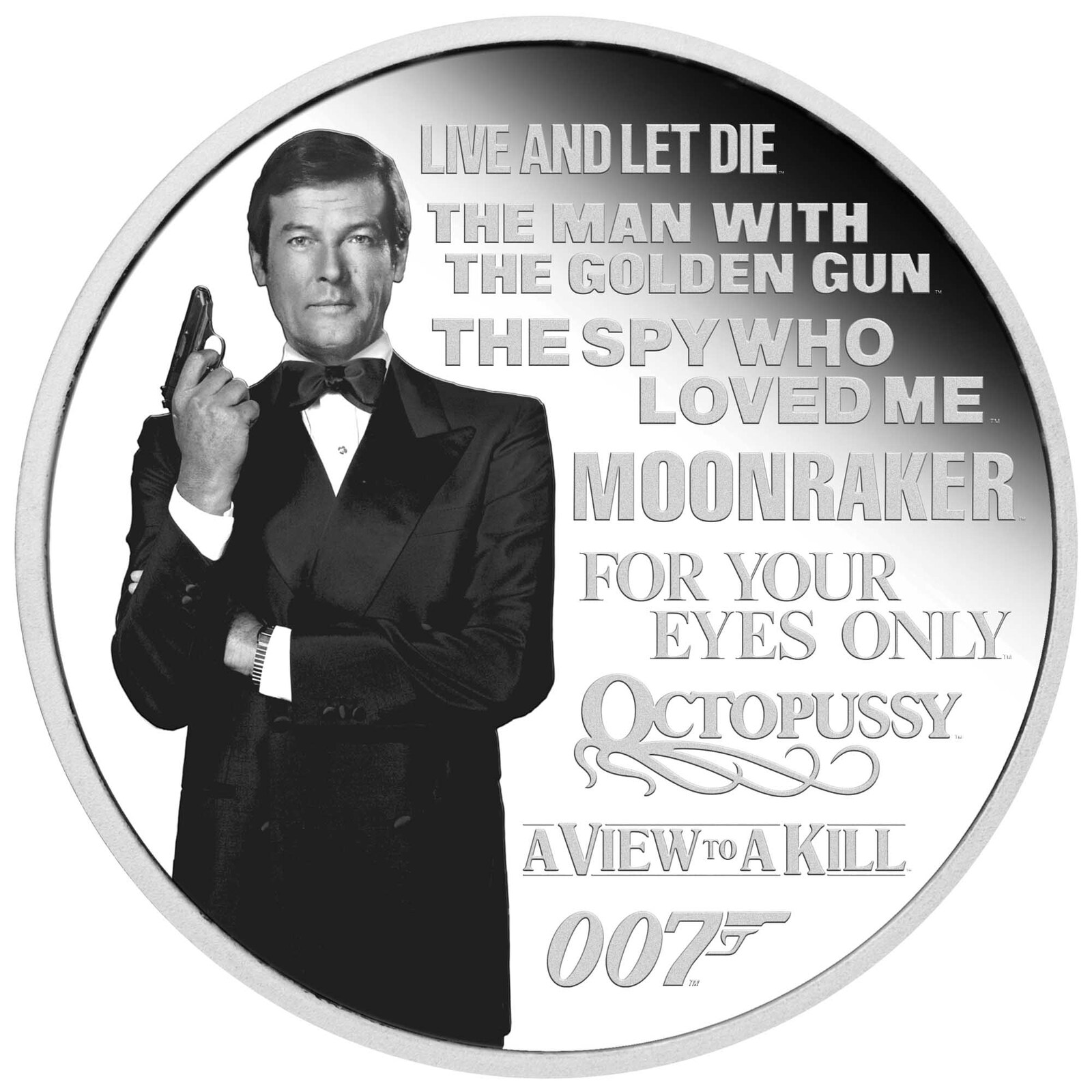 2022 1oz Silver Proof James Bond Legacy Series - Roger Moore