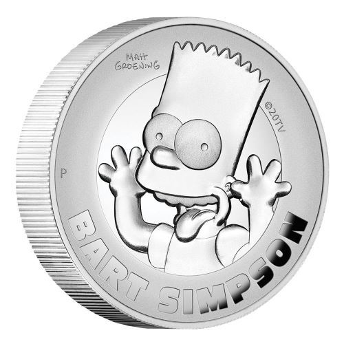 2022 2oz Silver BART SIMPSON Proof