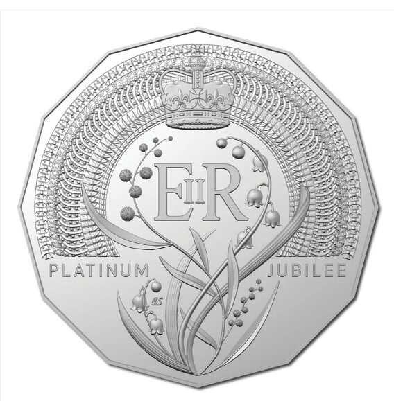 2022 50c Platinum Jubilee of her Majesty Queen Elizabeth II