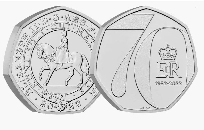 2022 50p The Platinum Jubilee of Her Majesty The Queen 