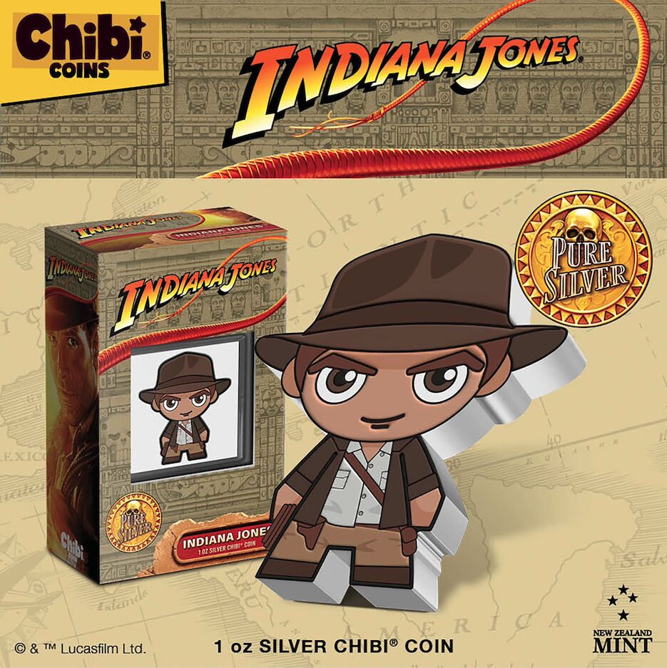 2023 1oz Silver INDIANA JONES CHIBI Proof Coin