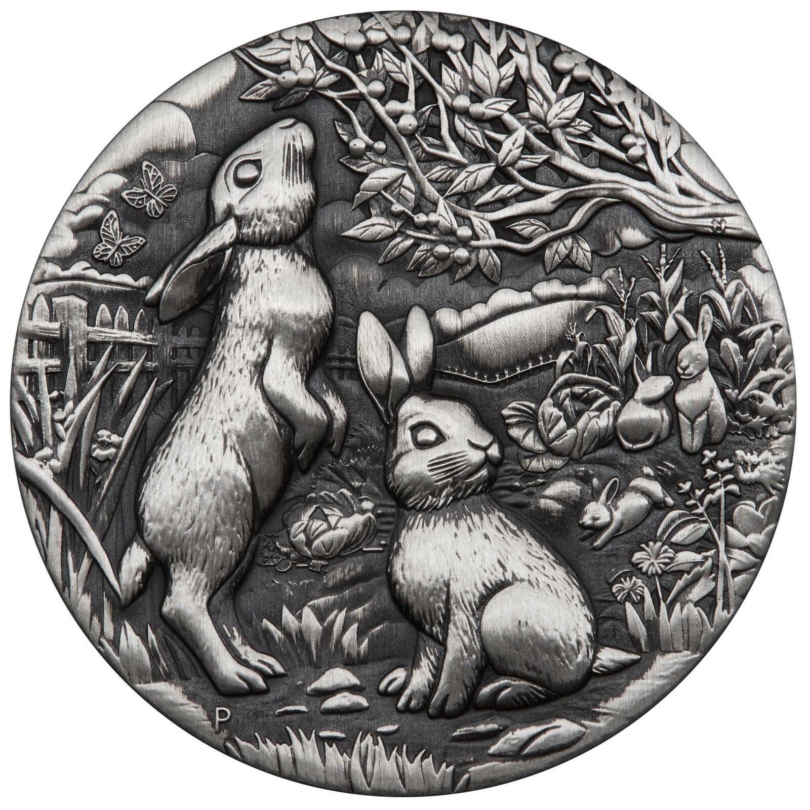 2023 2oz Silver Lunar Series III Year of the Rabbit Antiqued Coin