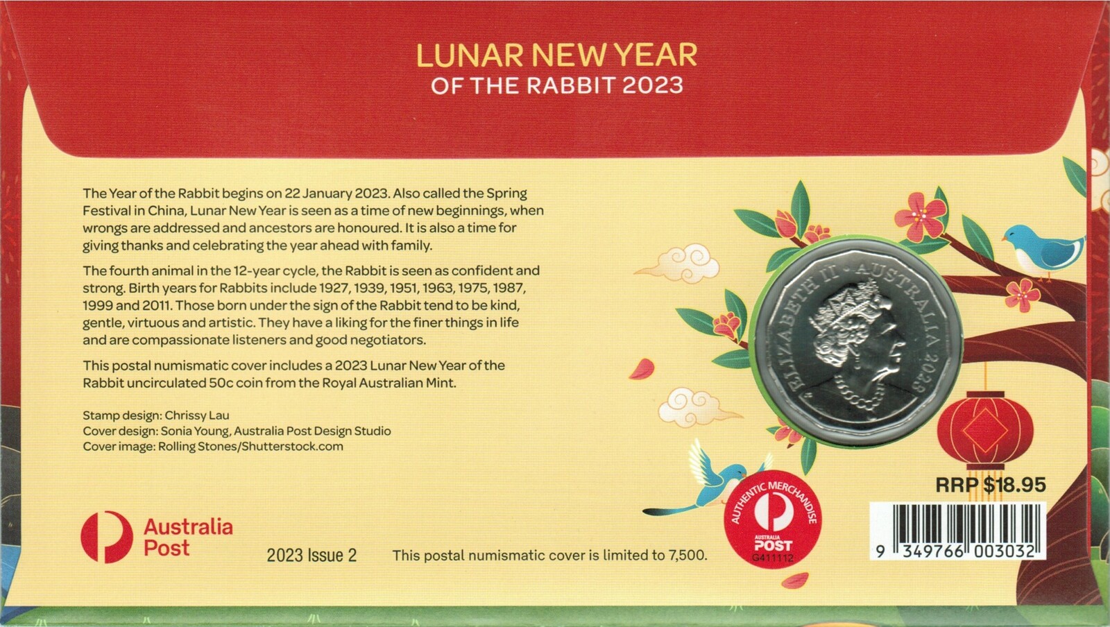 2023 PNC 50c Lunar New Year - of the Rabbit