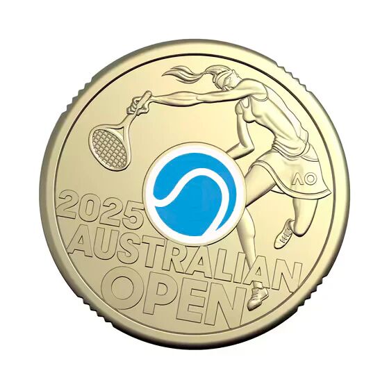 2025 $2 Women's Australian Open Coloured Coin PNC