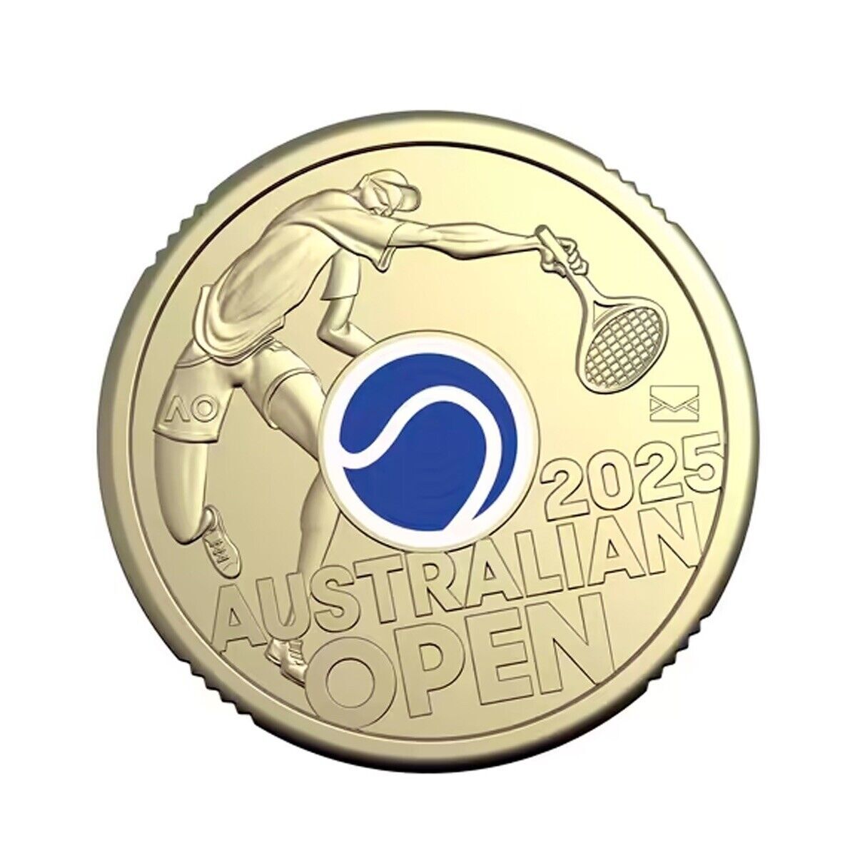 2025 $2 Privy Mark - Men's Australian Open UNC Coloured Coin