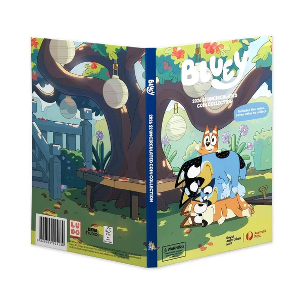 2026 $2 Bluey Folder and Sealed Tube Coin Set