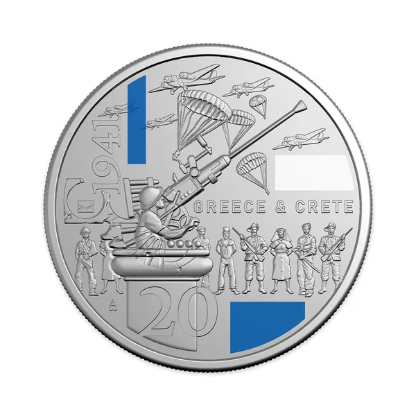 2026 20c 1941 WWII Campaigns: Greece & Crete Privy Mark PNC