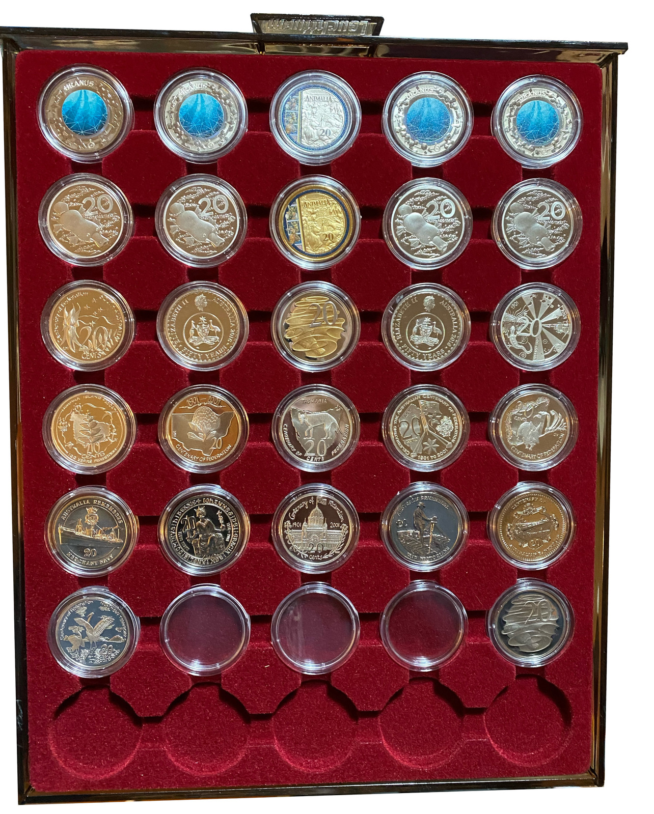 Coin Tray - Coin Box 30 x 3mm compartments, smoke coloured