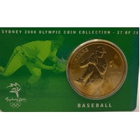 2000 $5 Sydney Olympic Gold Coin - Baseball