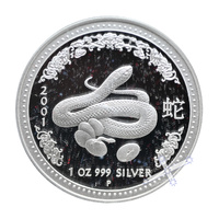 2001 1oz Australian Lunar Series Year of the Snake