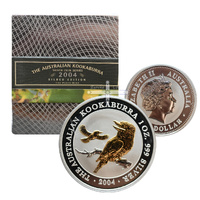 2004 1oz Gilded Kookaburra Silver Proof