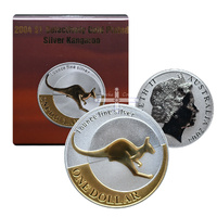 2004 1oz Kangaroo Selectively Gold Plated Silver Proof