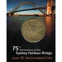 2007 $1 75th Anniversary of the Sydney Harbour Bridge "S" Mint Mark
