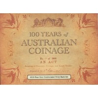 2010 - 100 years of Australian Coinage 4 X Privy Mark set One Dollar