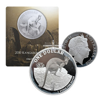 2010 1oz Kangaroo Series 'Rock Wallaby" Silver Proof