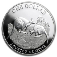 2014 1oz Silver Kangaroo Series - Explorers First Sightings Proof Coin