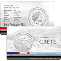 2015 50c Australia At War - Crete