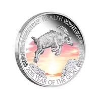 2015 ANDA Lunar Goat Health 1oz Silver Proof Coin - Sydney Coin Show