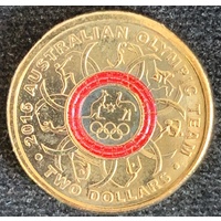 2016 - $2 Olympics Red Coloured Coin