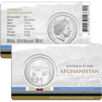 2016 50c Australia At War - Afghanistan