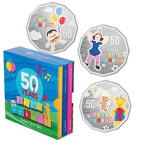 2016 - Play School 3x 50c coin set 