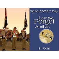 2016 $1 Anzac Day Lest We Forget