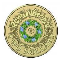 2017 - $2 Remembrance Rosemary Coloured Coin