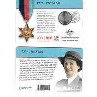 2017 20c Legends of the Anzacs  - 1939 - 1945 Star