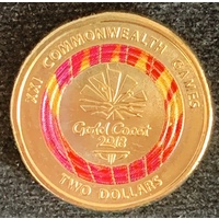 2018 - $2 Commonwealth Games, Gold Coast, Red Coloured Coin