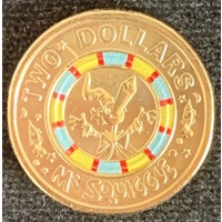 2019 - $2 Mr Squiggle, Blue & Yellow Coloured Coin