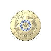 2019 - $2 Police Remembrance, Blue Coloured Coin 